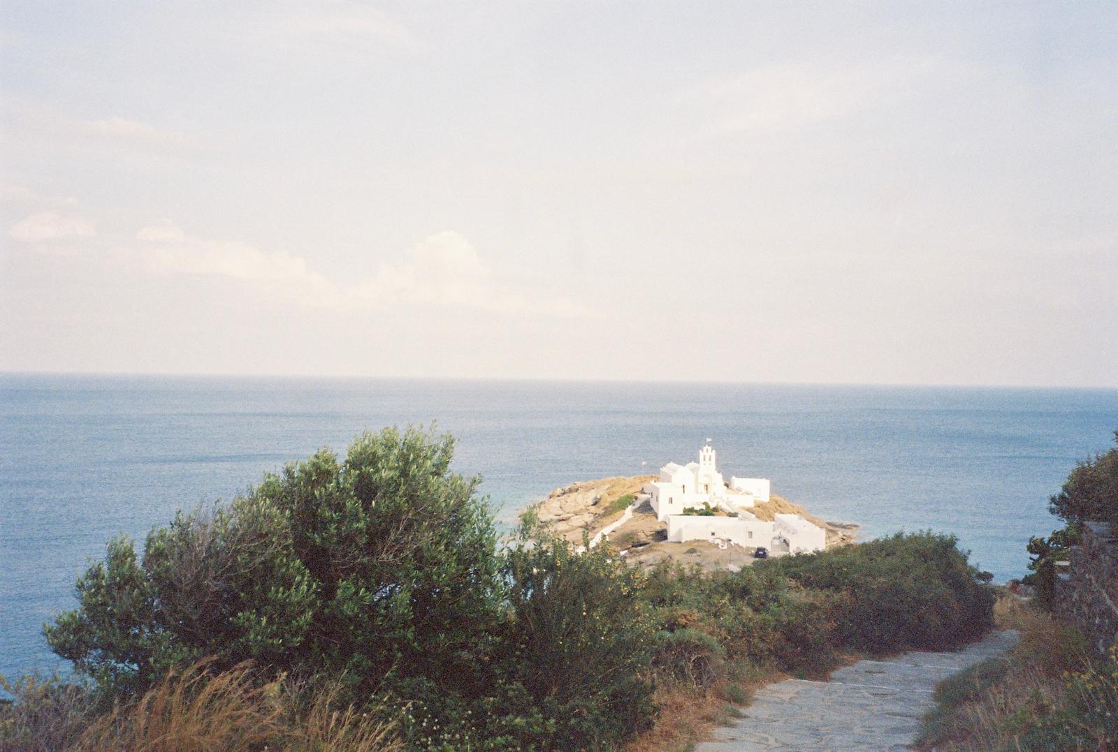 View of the distant monastery